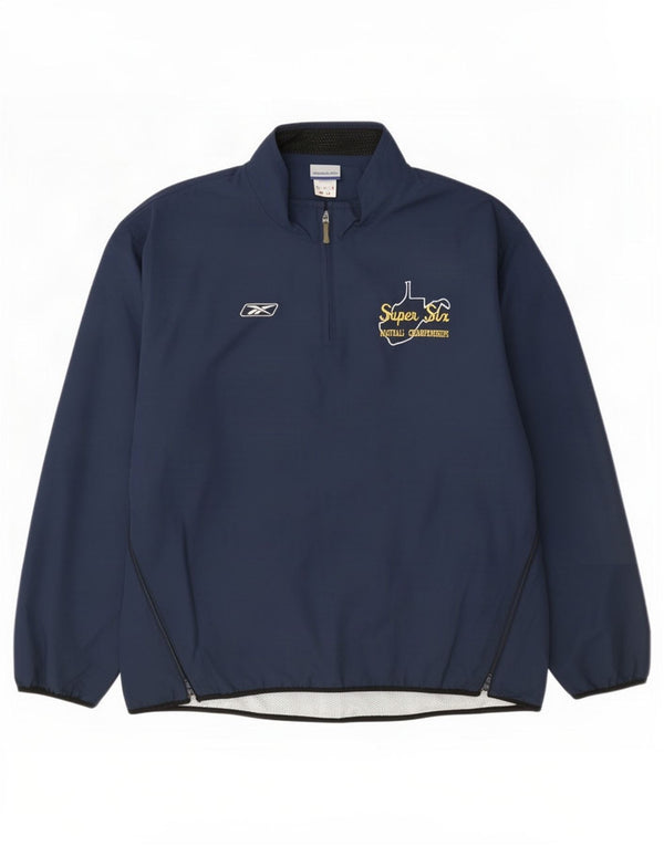 Giacca antipioggia da uomo Reebok UK 42 XL blu navy poliestere