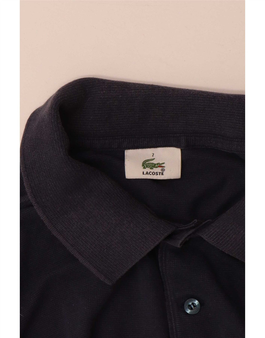 Polo da uomo Lacoste taglia 7 XL in cotone blu navy