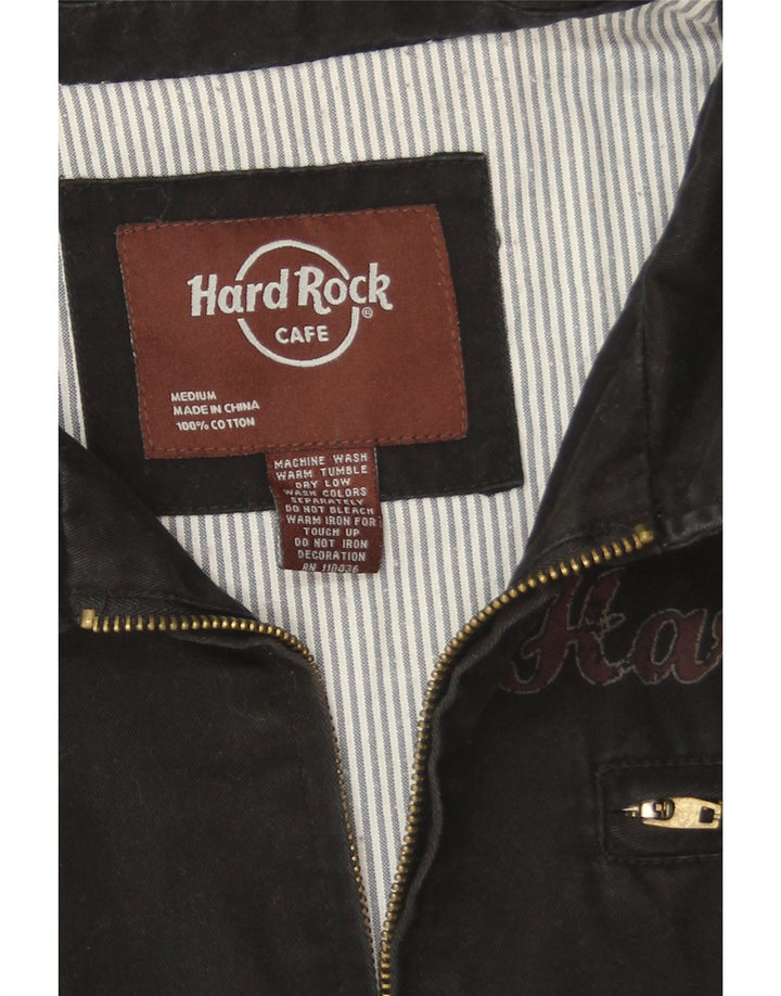 Giubbotto bomber grafico da uomo New York Hard Rock Cafe UK 38 medio nero