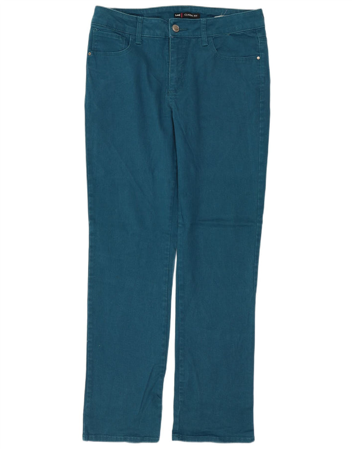 Jeans dritti Lee da donna vestibilità classica US 8 medio W30 L29 cotone blu