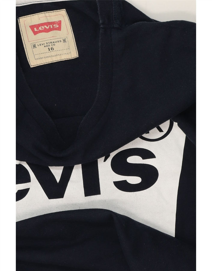 T-shirt grafica da ragazzo Levi's Top 15-16 anni blu navy