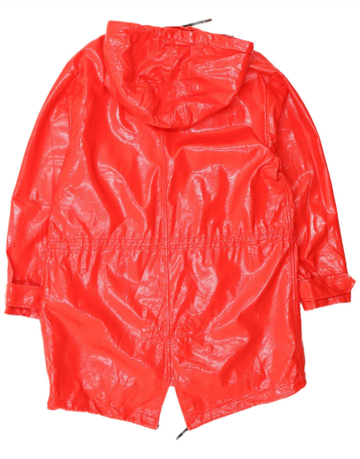 Giacca antipioggia con cappuccio da donna Zara UK 10 piccola rossa in polietilene