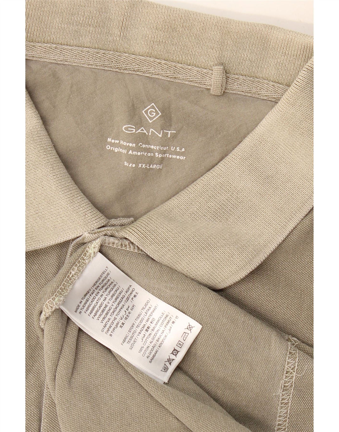 Polo da uomo GANT 2XL cotone kaki