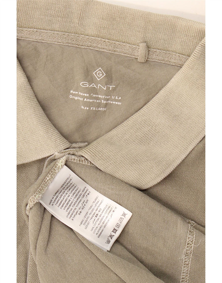 Polo da uomo GANT 2XL cotone kaki