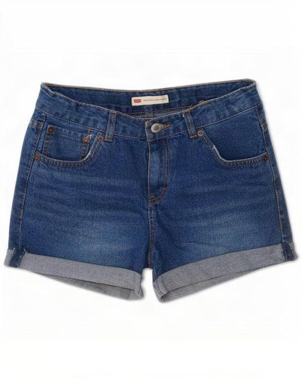 Pantaloncini di jeans Girlfriend Levi's per ragazze 15-16 anni W26 cotone blu