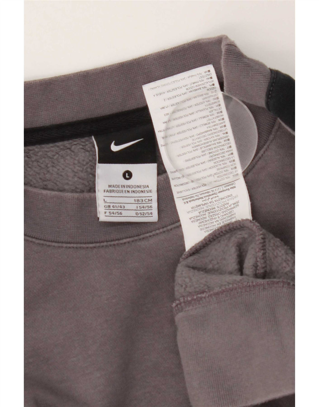 Felpa da uomo Nike Maglione grande in cotone color block grigio