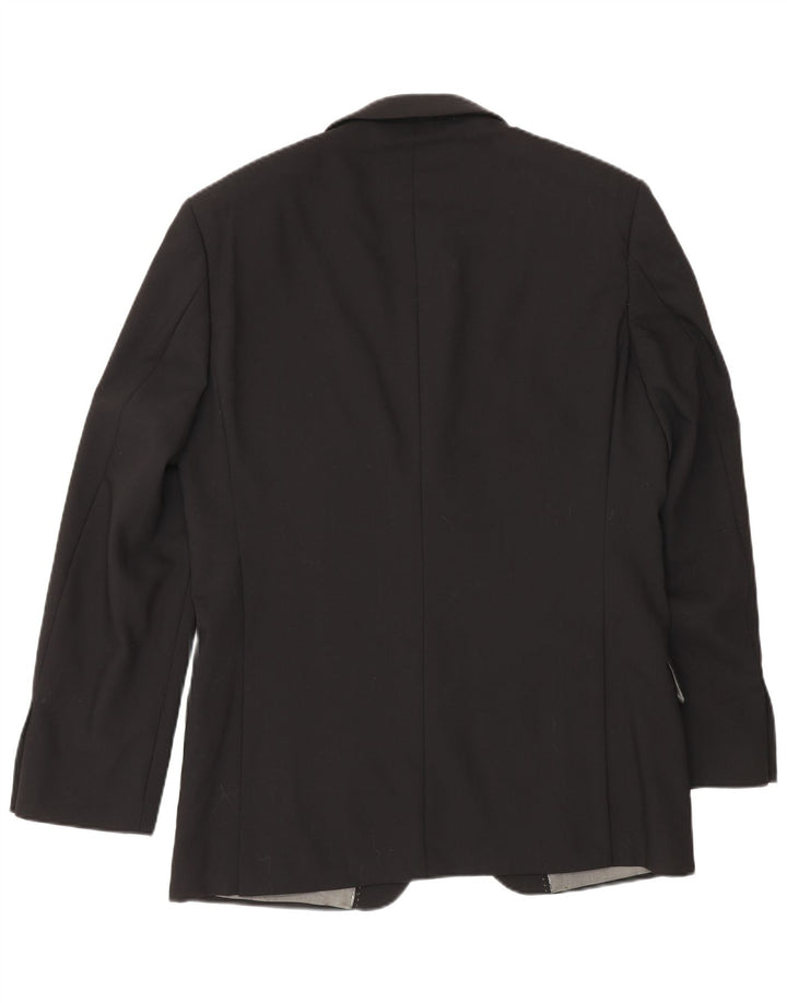Giacca blazer da uomo a 2 bottoni Pierre Cardin UK 38 lana nera media