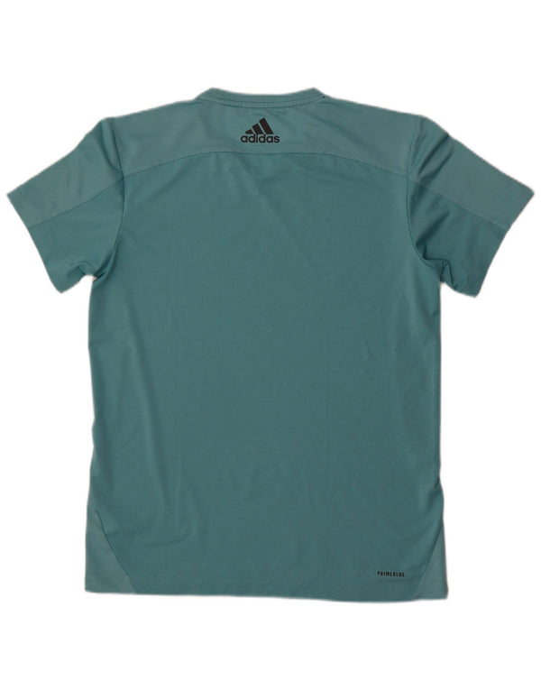 T-shirt grafica da uomo Adidas Aeroready Top in poliestere turchese medio