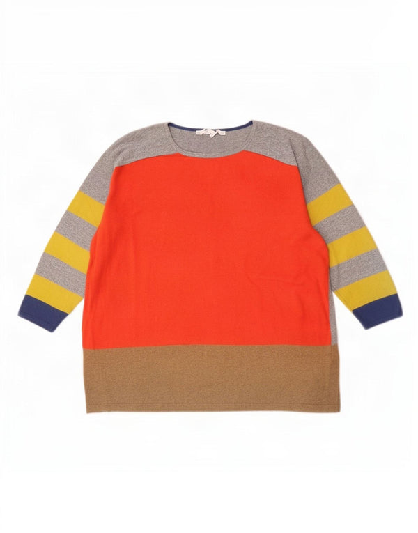 Boden Maglione da donna con scollo a barca con maniche a 3/4 UK 10 piccolo multicolore