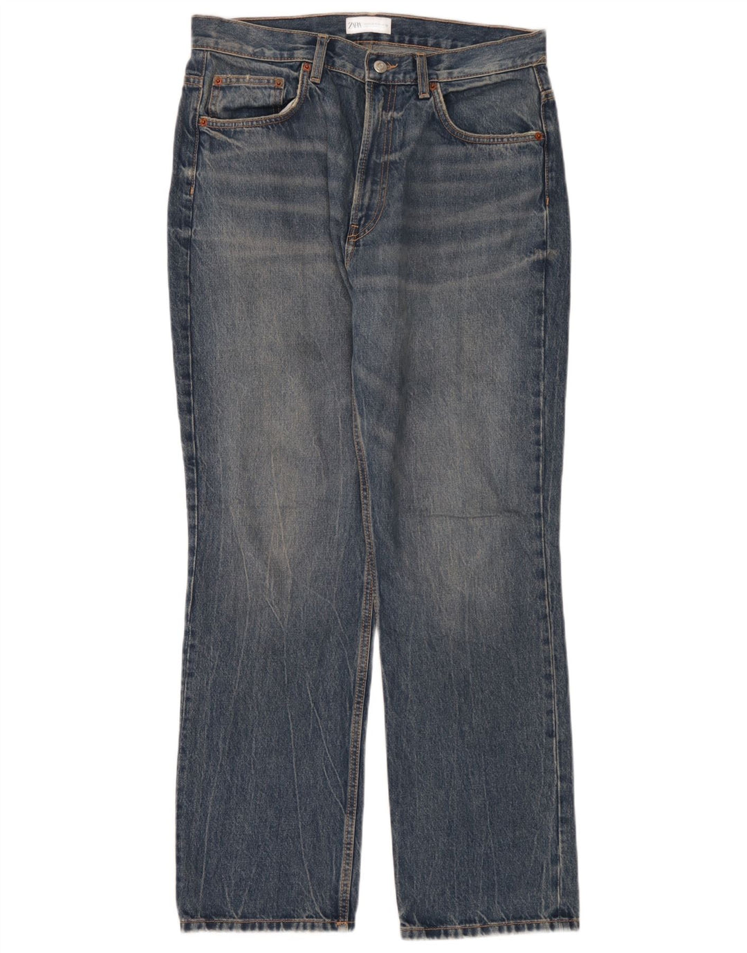 Jeans dritti da donna Zara EU 44 XL W34 L32 Blu