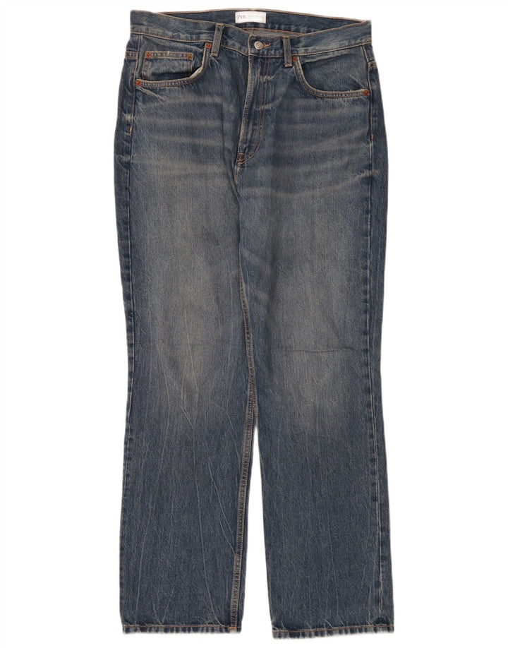 Jeans dritti da donna Zara EU 44 XL W34 L32 Blu