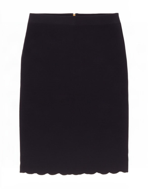 Gonna dritta da donna Phase Eight UK 12 media W32 poliestere blu navy