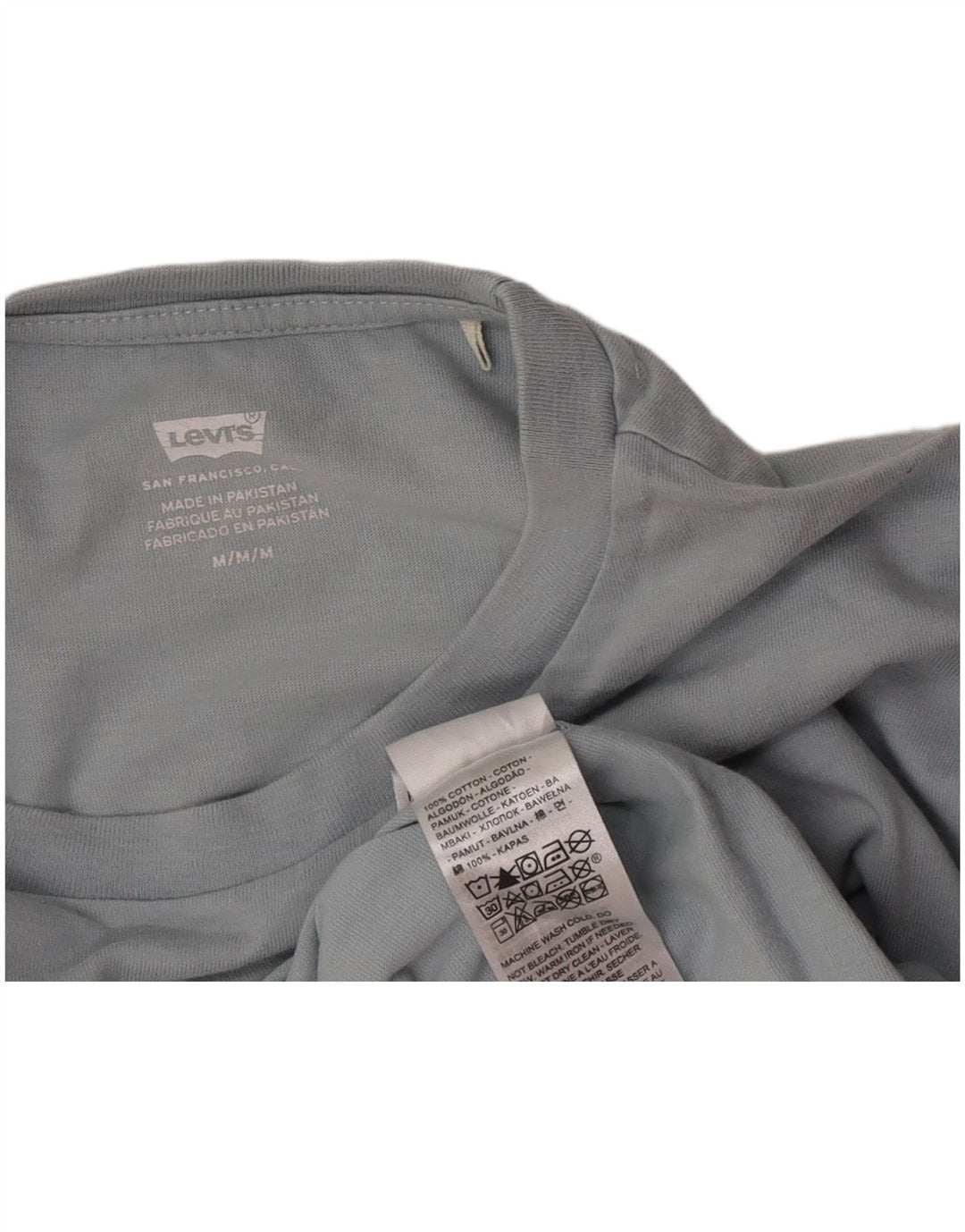 T-shirt grafica corta da donna Levi's Top UK 14 Cotone grigio medio