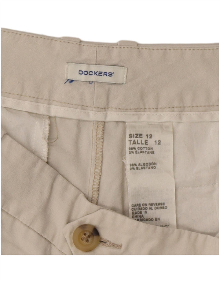 Pantaloncini chino da donna Dockers US 12 Large W36 cotone beige