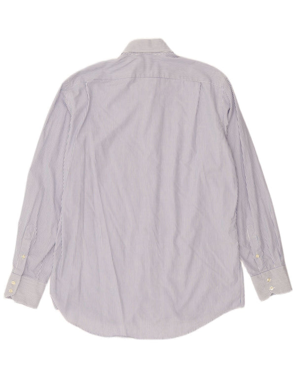 Camicia da uomo Lacoste taglia 40 media cotone a righe blu navy