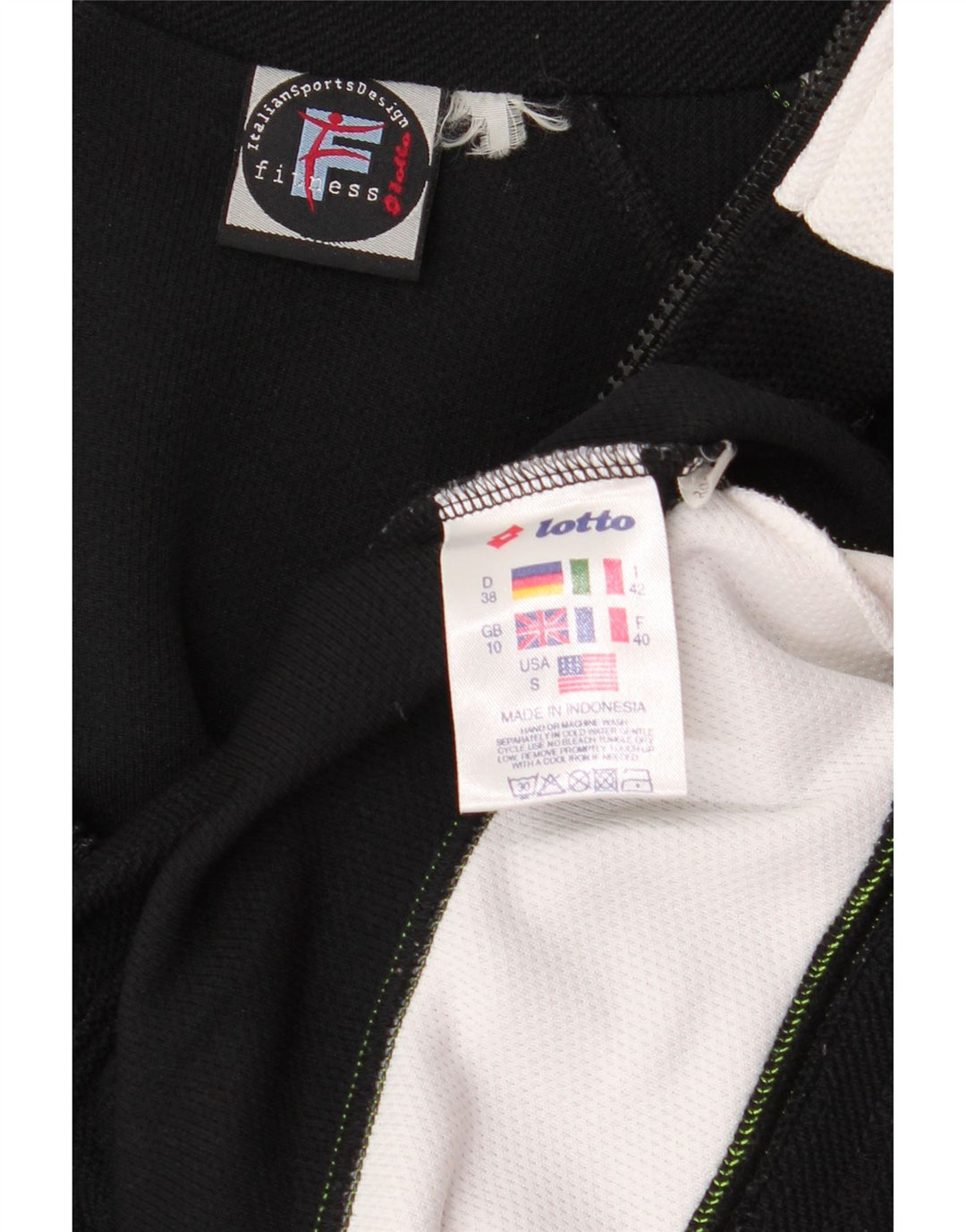 Giacca da tuta oversize da donna Lotto UK 10 Small Black Colourblock