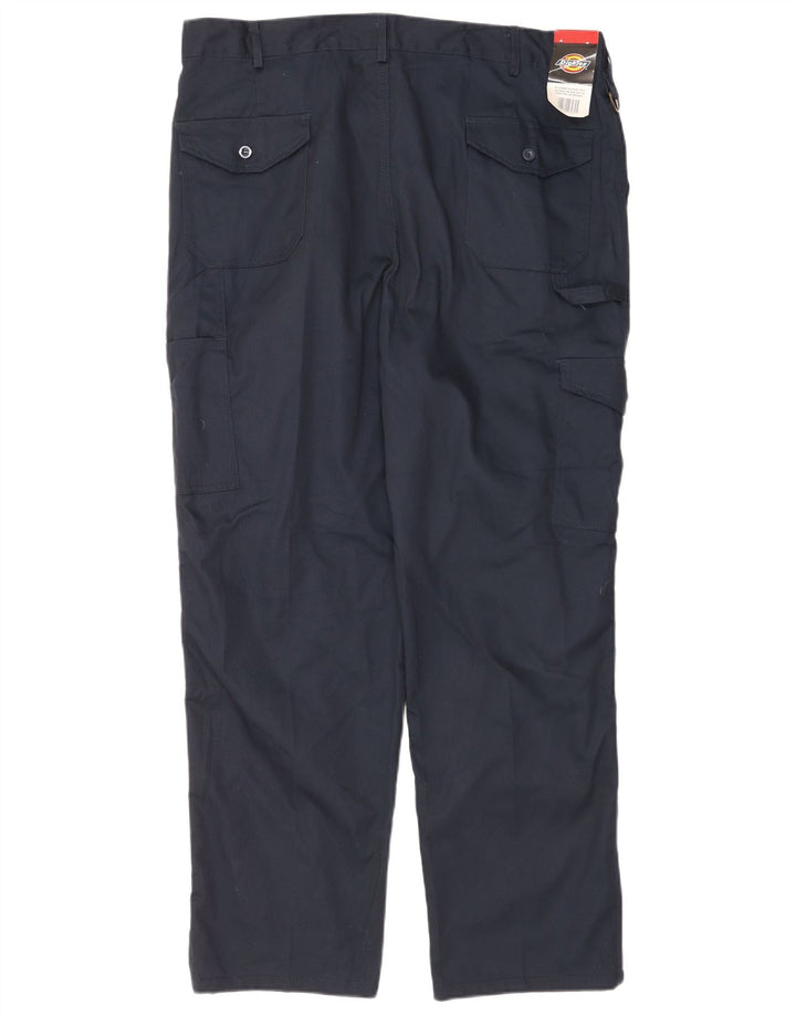 Pantaloni cargo dritti da uomo Dickies W40 L31 poliestere blu navy