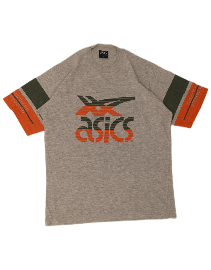 T-shirt grafica da uomo Asics Top grigio medio color block