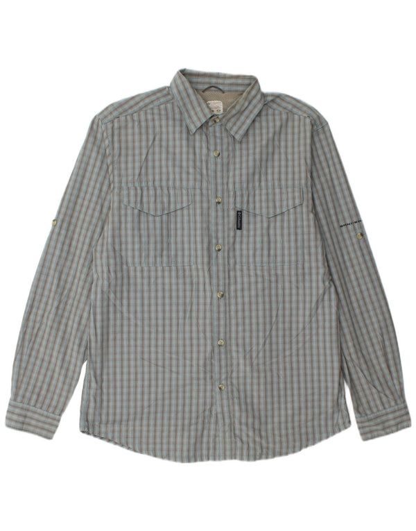 Camicia da uomo Columbia in cotone a quadri grandi blu