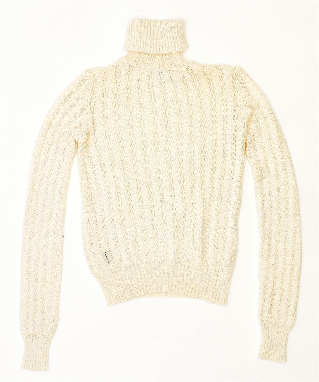 ARMANI JEANS maglione da donna con collo alto e maglione EU 40 medio bianco sporco