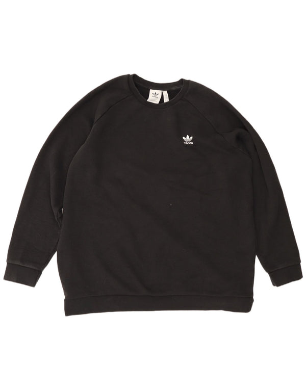 Felpa da uomo ADIDAS maglione 2XL cotone nero