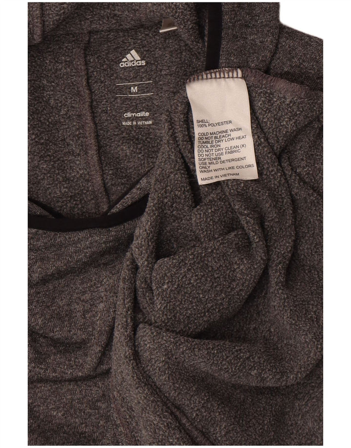 Maglione con cappuccio Adidas Climalite da donna UK 14 Poliestere chiazzato grigio medio