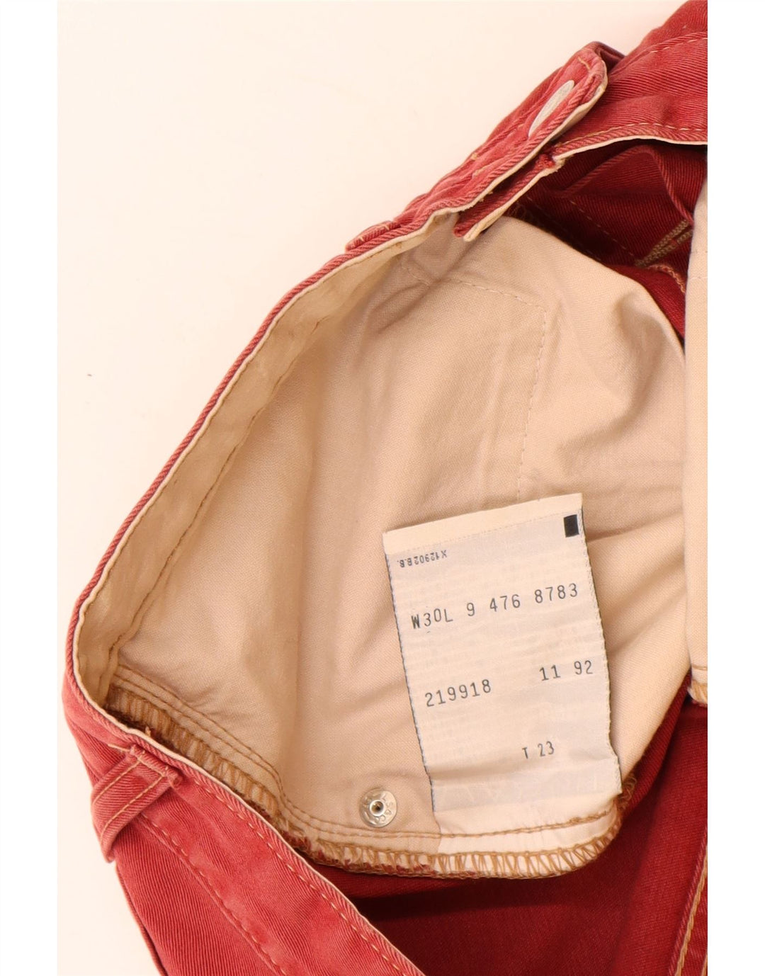 LEVI'S Pantaloncini di jeans 476 da uomo W30 Cotone rosso medio