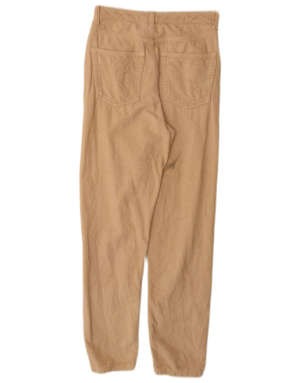Topshop Pantaloni da donna in velluto a coste affusolati a vita alta per mamma W26 L28 Beige