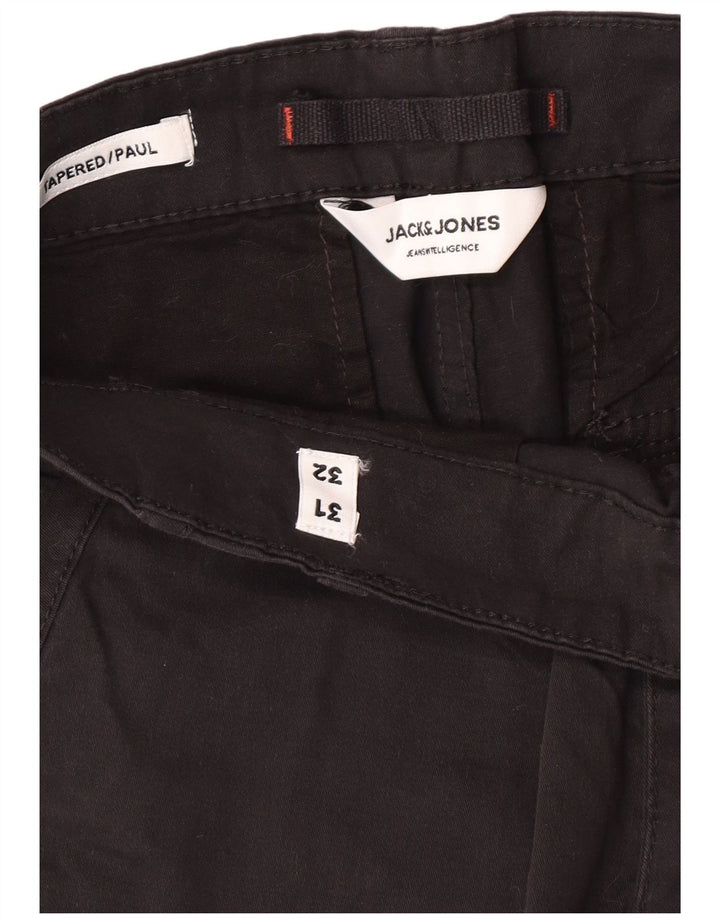 JACK & JONES Pantaloni cargo affusolati Paul da uomo W31 L32 classici in cotone nero
