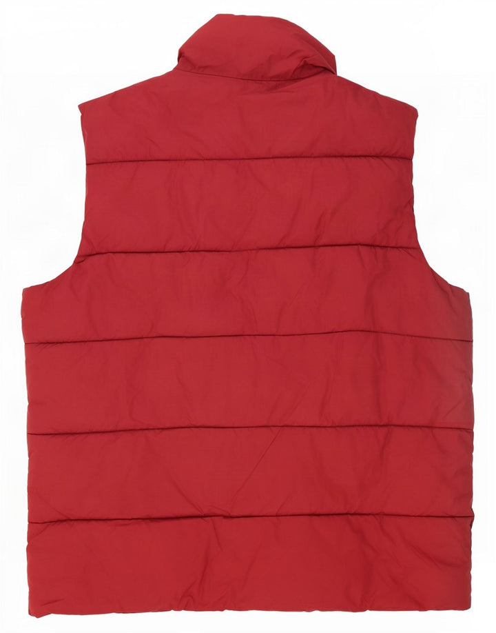 Gilet imbottito da uomo Kappa UK 40 Large rosso in poliammide