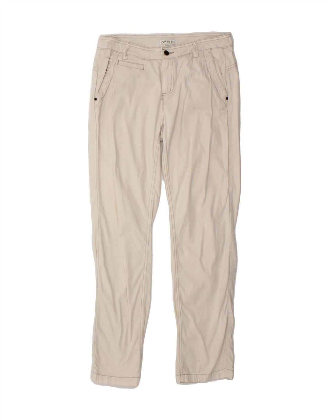 ORVIS Womens Slim Chino Trousers US 8 Medium W30 L30  Beige Cotton Vintage Orvis and Second-Hand Orvis from Messina Hembry 