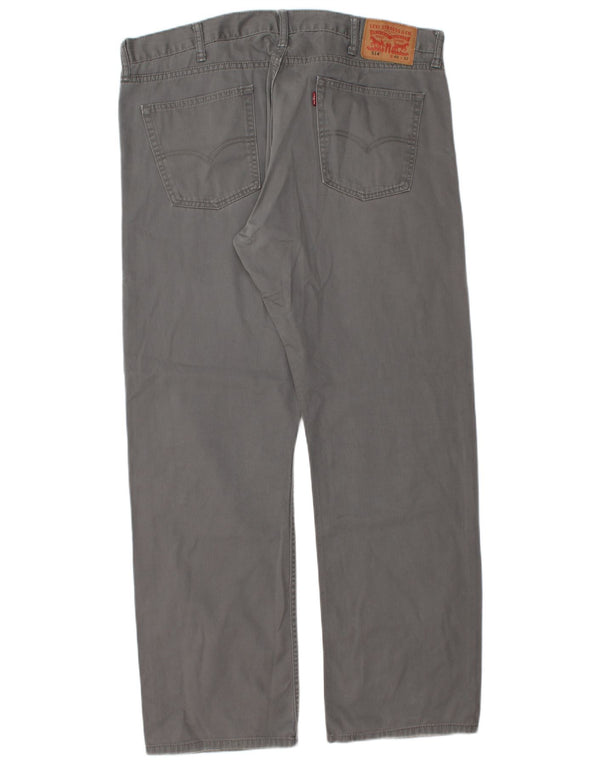 Levi's Uomo 514 Pantaloni casual dritti W40 L32 Cotone grigio