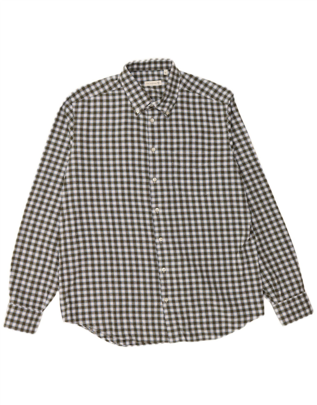 Camicia in flanella da uomo VINTAGE XL in cotone a quadri kaki