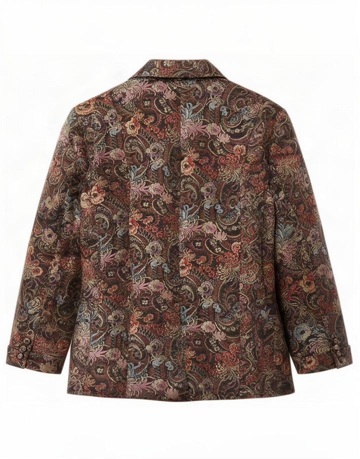 Giacca blazer lunga da donna Dream Keeper UK 10 piccolo floreale multicolore