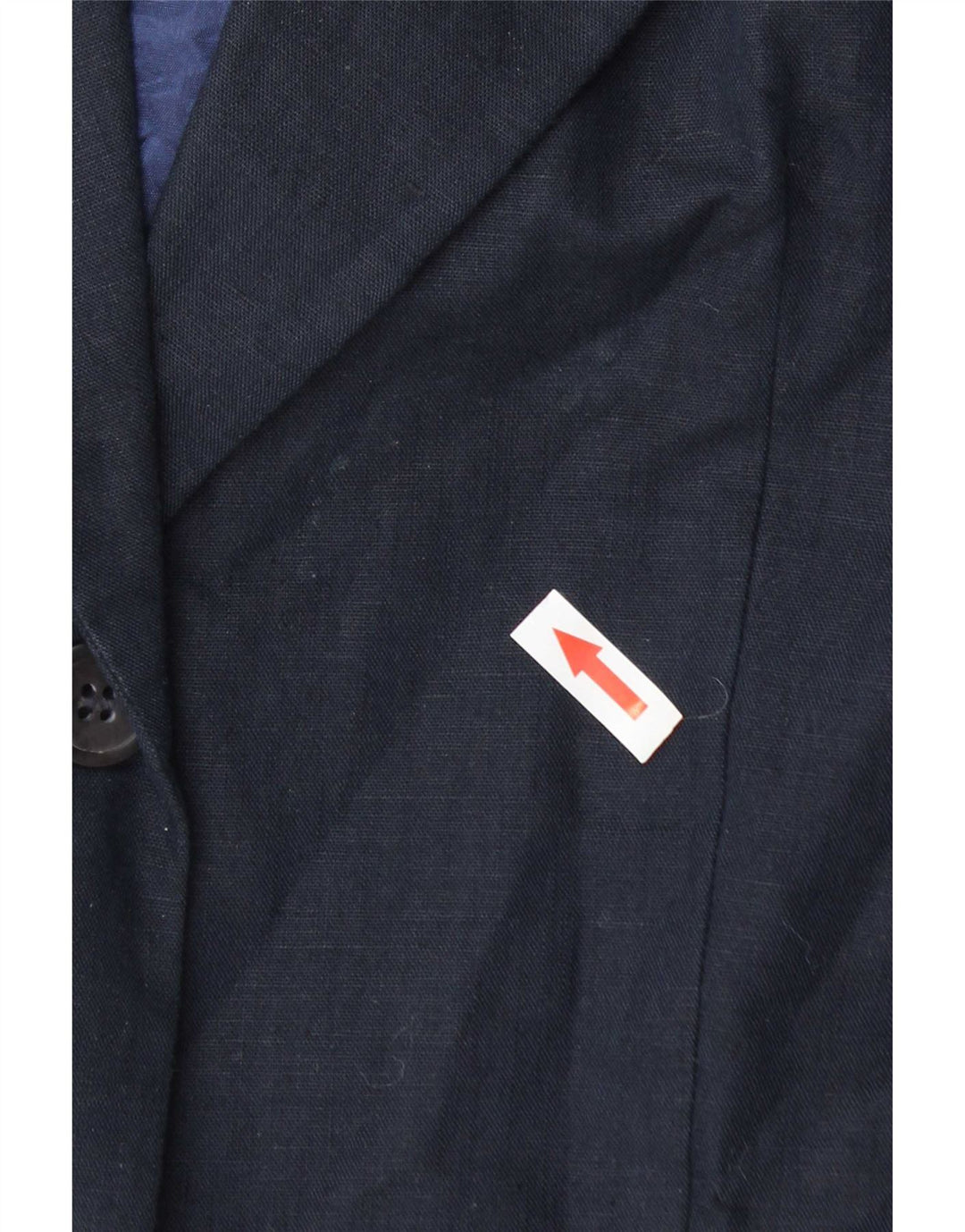 Giacca Blazer a 2 Bottoni da Donna Benetton IT 42 Medio Blu Navy in Cotone