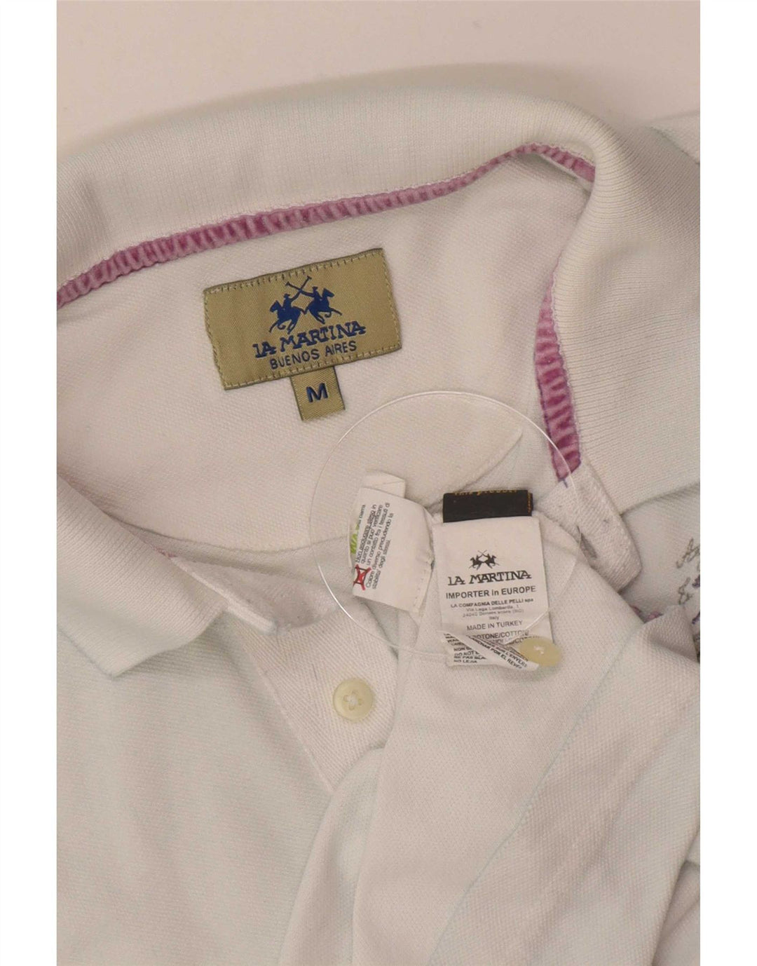 Polo grafica da uomo La Martina in cotone bianco medio
