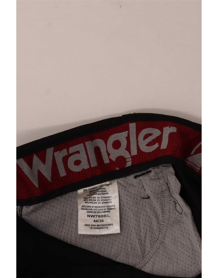 Pantaloni cargo dritti da uomo Wrangler W44 L30 nylon nero