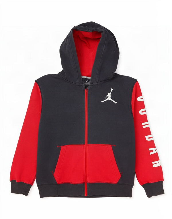 Felpa con cappuccio e zip grafica Jordan da ragazzo, 12-13 anni, color block grigio grande