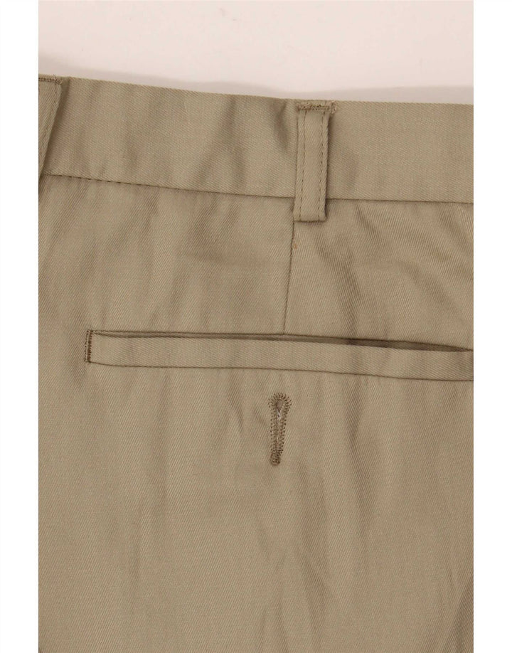 Pantaloni da abito con pegging da uomo Marks & Spencer W36 L31 Poliestere beige