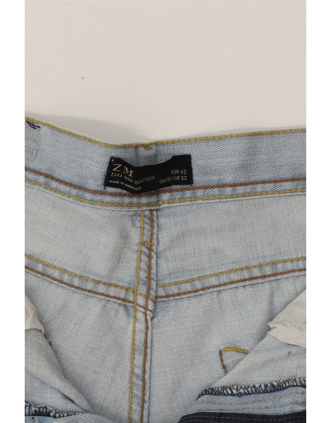 Jeans dritti da uomo Zara EU 42 Large W32 L32 Blu