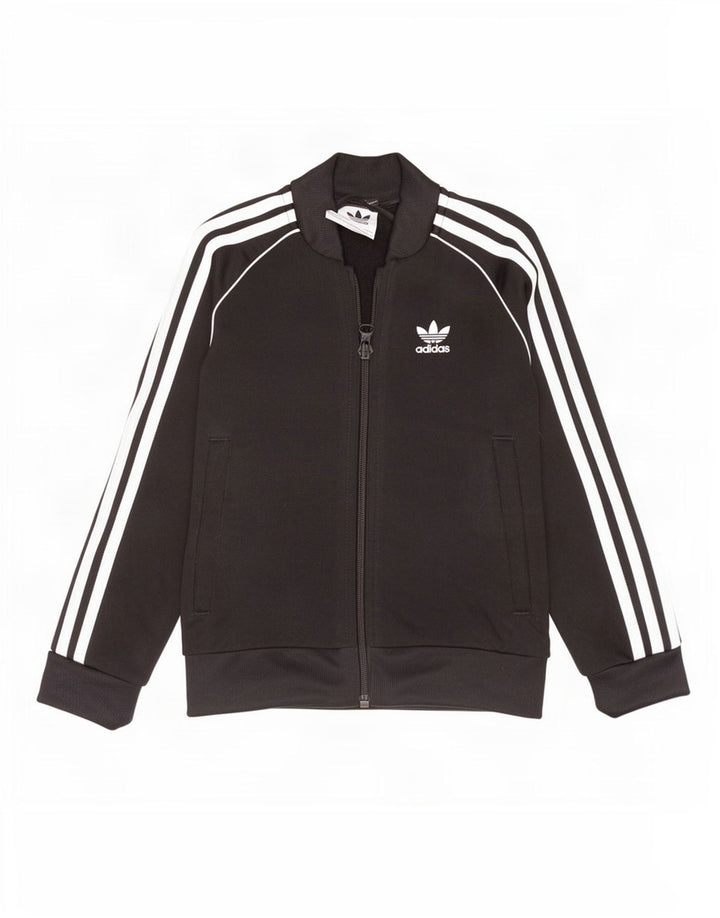 Giacca Top della tuta da ragazza Adidas 5-6 anni in poliestere nero
