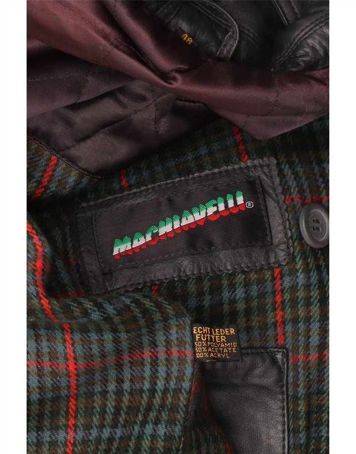 Cappotto Doppio Petto in Pelle Uomo Machiavelli IT 48 Pelle Grigio Medio