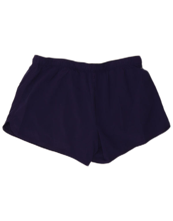 Pantaloncini sportivi NIKE Dri Fit da donna UK 14 Large Viola Poliestere