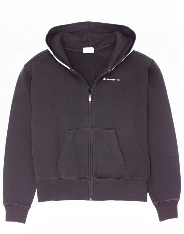 Maglione con cappuccio e zip Champion per ragazzi 11-12 anni Large Black Colourblock