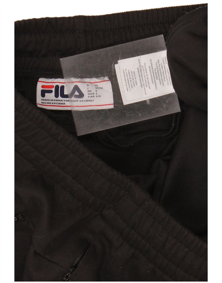 Pantaloni da tuta da uomo FILA Joggers grandi in poliestere nero