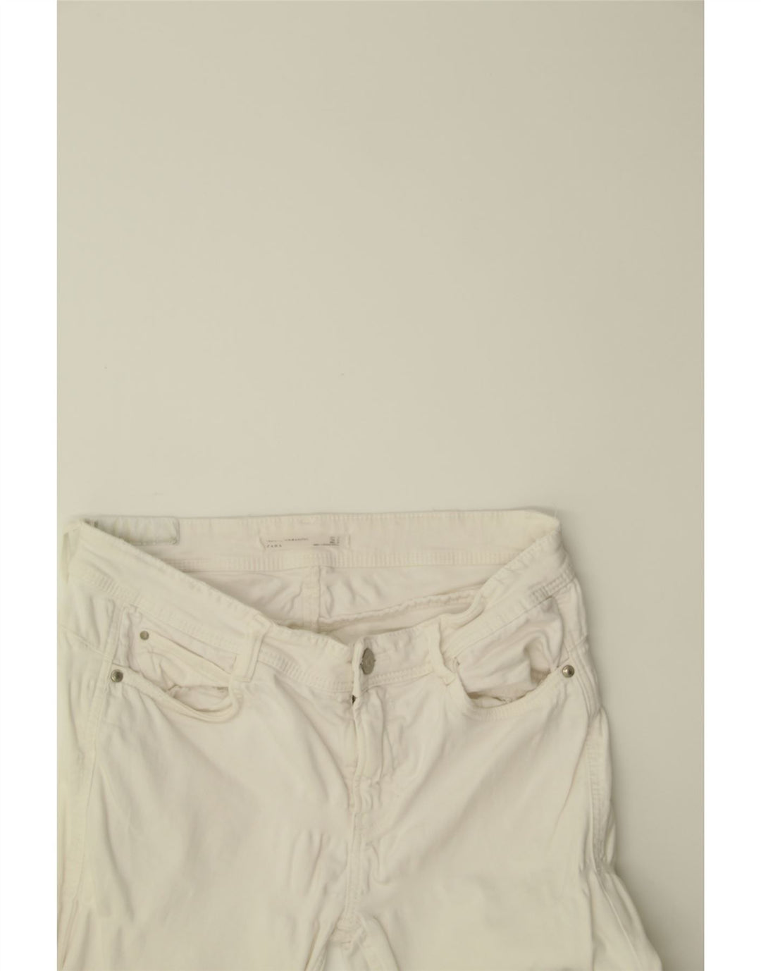 ZARA Womens Straight Jeans W28 L26 White Vintage Zara and Second-Hand Zara from Messina Hembry 