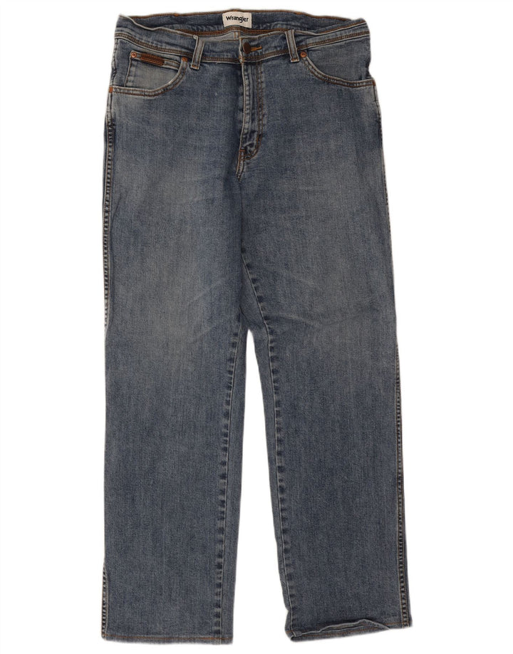 Jeans dritti da uomo Wrangler Texas W34 L29 cotone blu