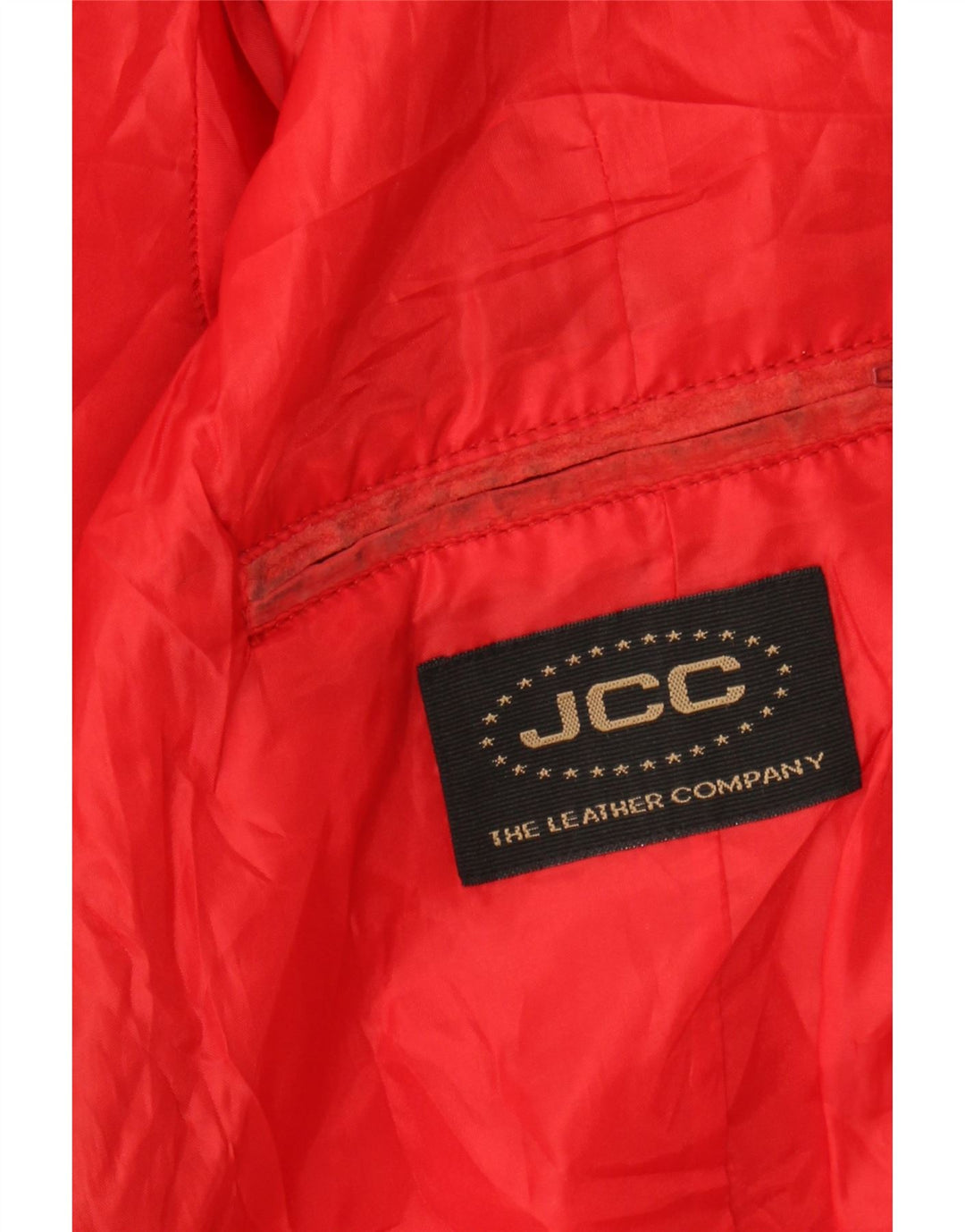 JCC Womens Leather Jacket IT 44 Medium Red Leather Vintage JCC and Second-Hand JCC from Messina Hembry 