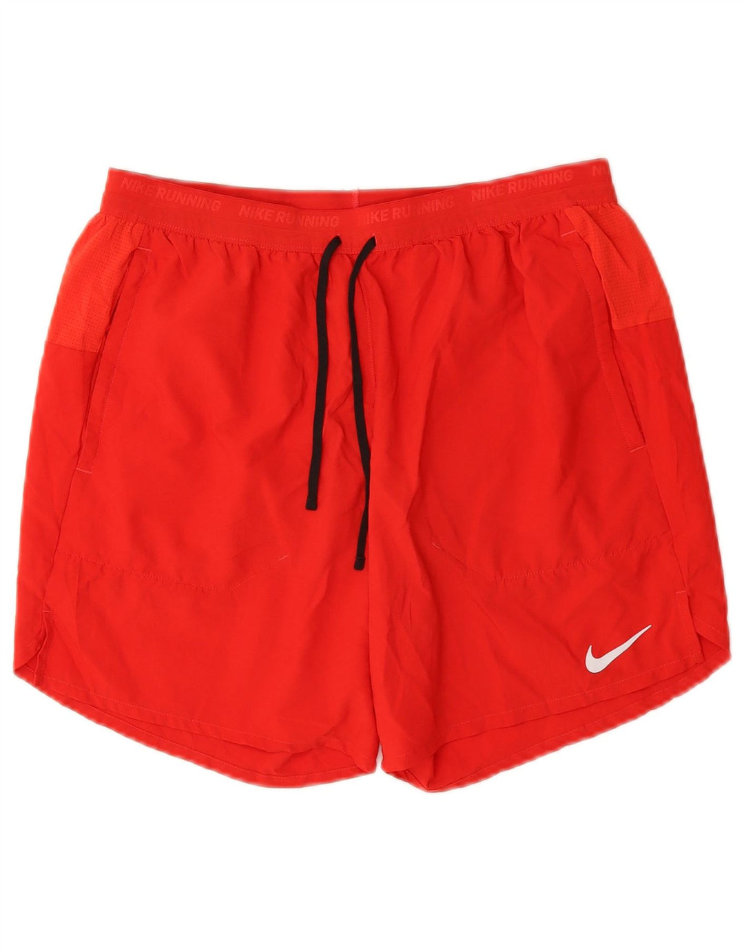 NIKE Womens Dri Fit Graphic Sport Shorts UK 14 Medium  Red Polyester