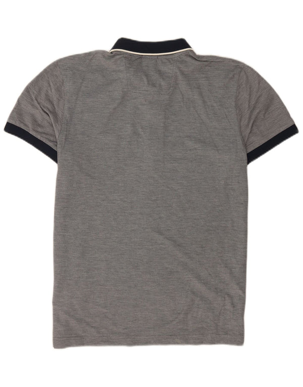 Polo Hugo Boss da uomo a maniche corte slim fit, grande, in cotone chiazzato grigio